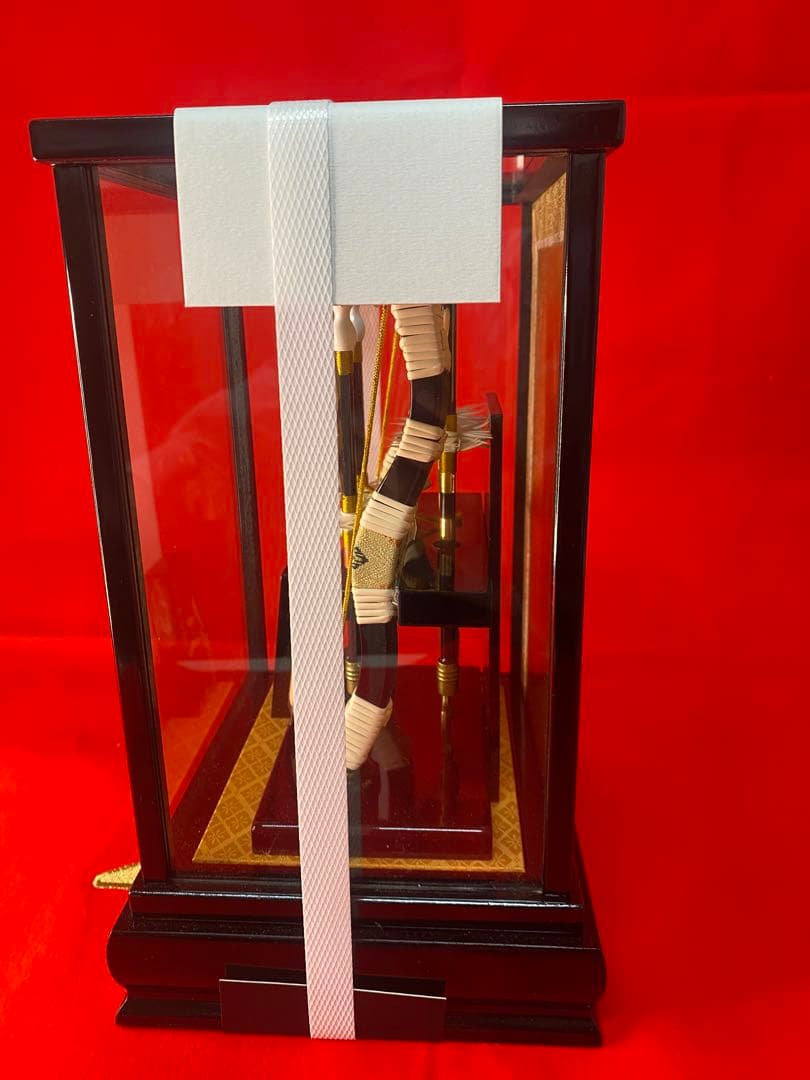 東京久月　破魔弓ガラスケース６号・コンパクト・間口約１９×奥行約１７×高約２９㎝