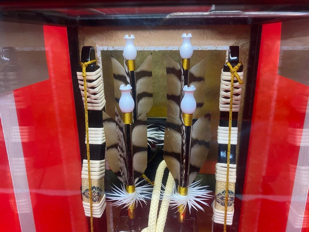 東京久月　破魔弓ガラスケース６号・コンパクト・間口約１９×奥行約１７×高約２９㎝