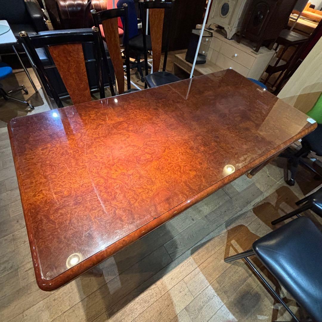 引き取り限定 イタリア製 ダイニング テーブル イス 6脚 セット インテリア