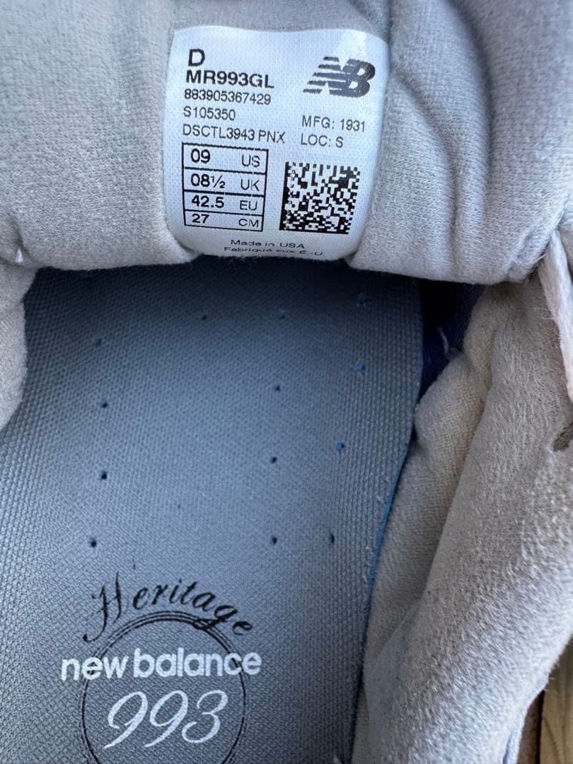New Balance／ニューバランス　Made in USA 993 27cm
