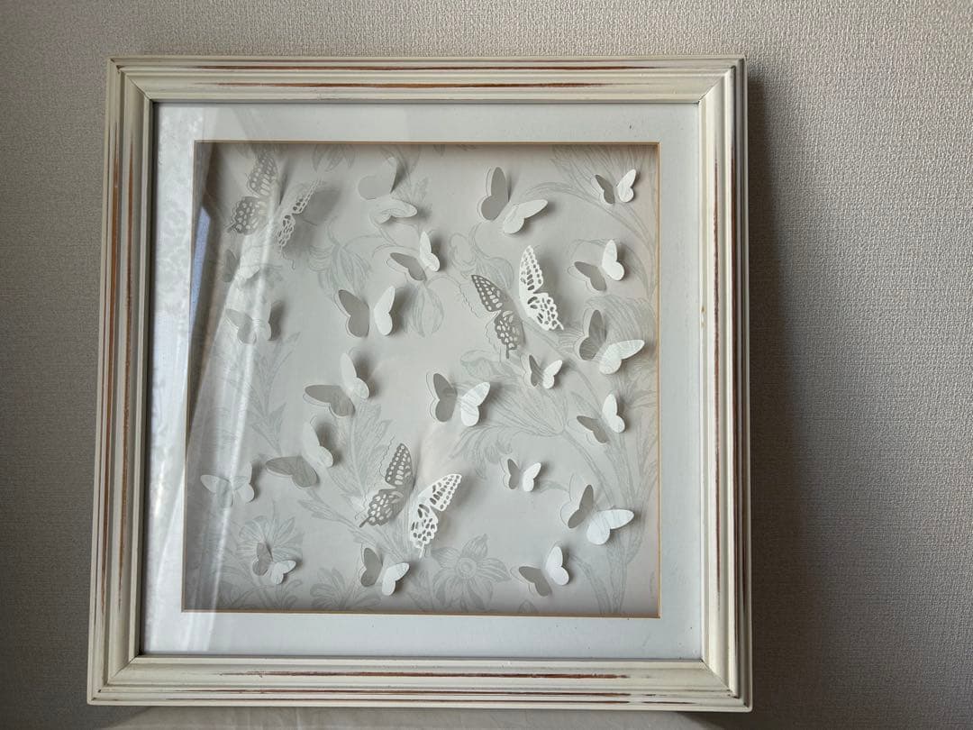 ローラアシュレイ♡バタフライ アートフレーム40×40cm