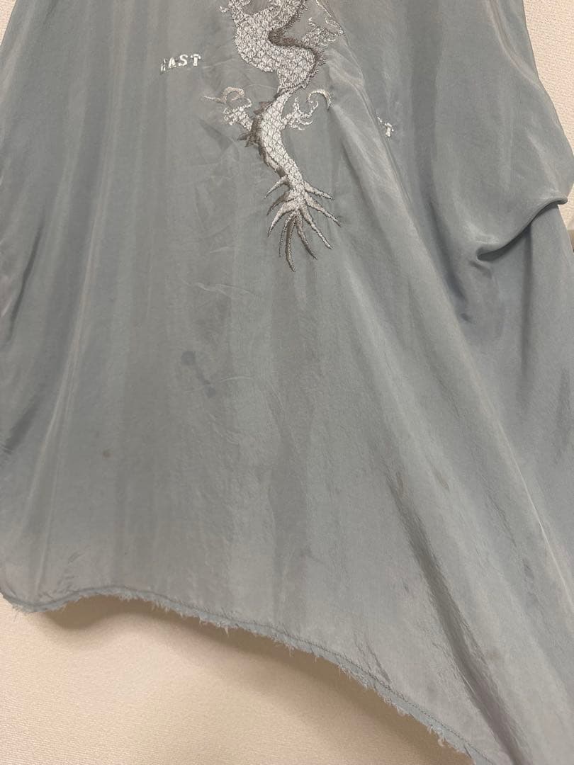 トップス ANCELLM AGING EMBROIDERY SHIRT SAX 25SS