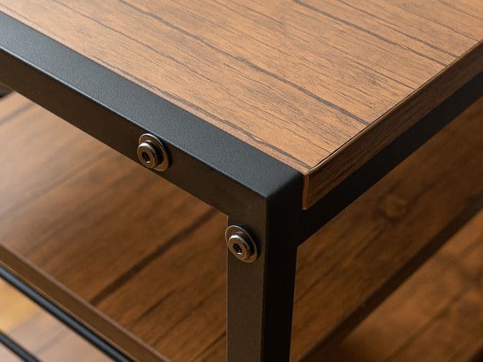 【美品】パソコンデスク 幅120cm( ブラウン)