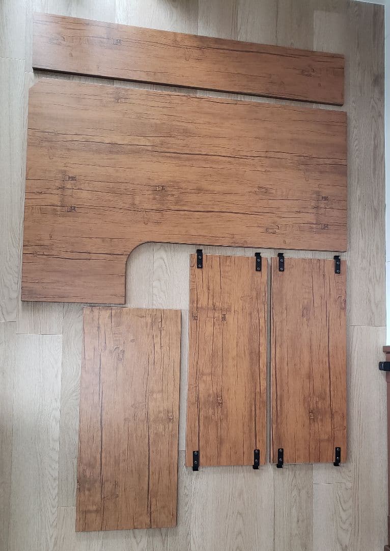 【美品】パソコンデスク 幅120cm( ブラウン)