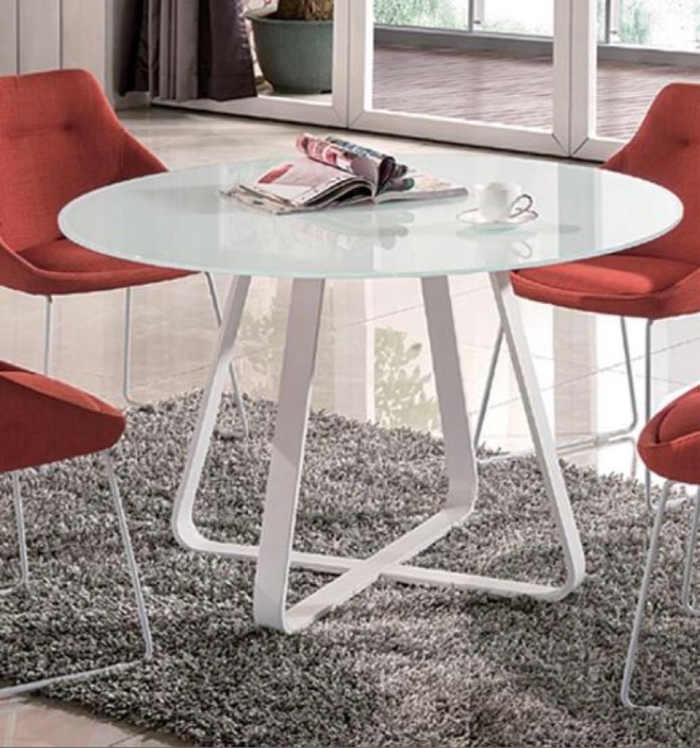 ※引き取り 円形ダイニングテーブル＋イームズ チェア4脚セット★ダイニングセット