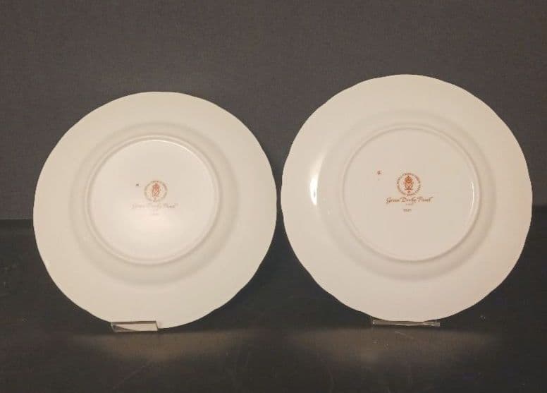 ロイヤルクラウンダービー パネル グリーン ケーキプレート①②