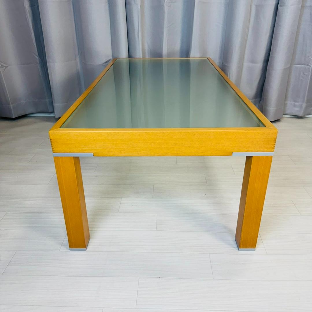 IDC大塚 ガラス ローテーブル センターテーブル ガラス厚み10㎜