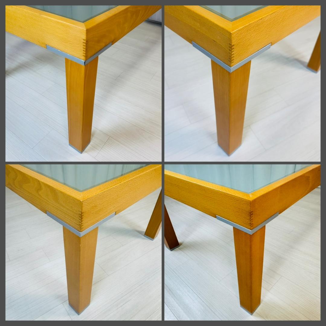 IDC大塚 ガラス ローテーブル センターテーブル ガラス厚み10㎜