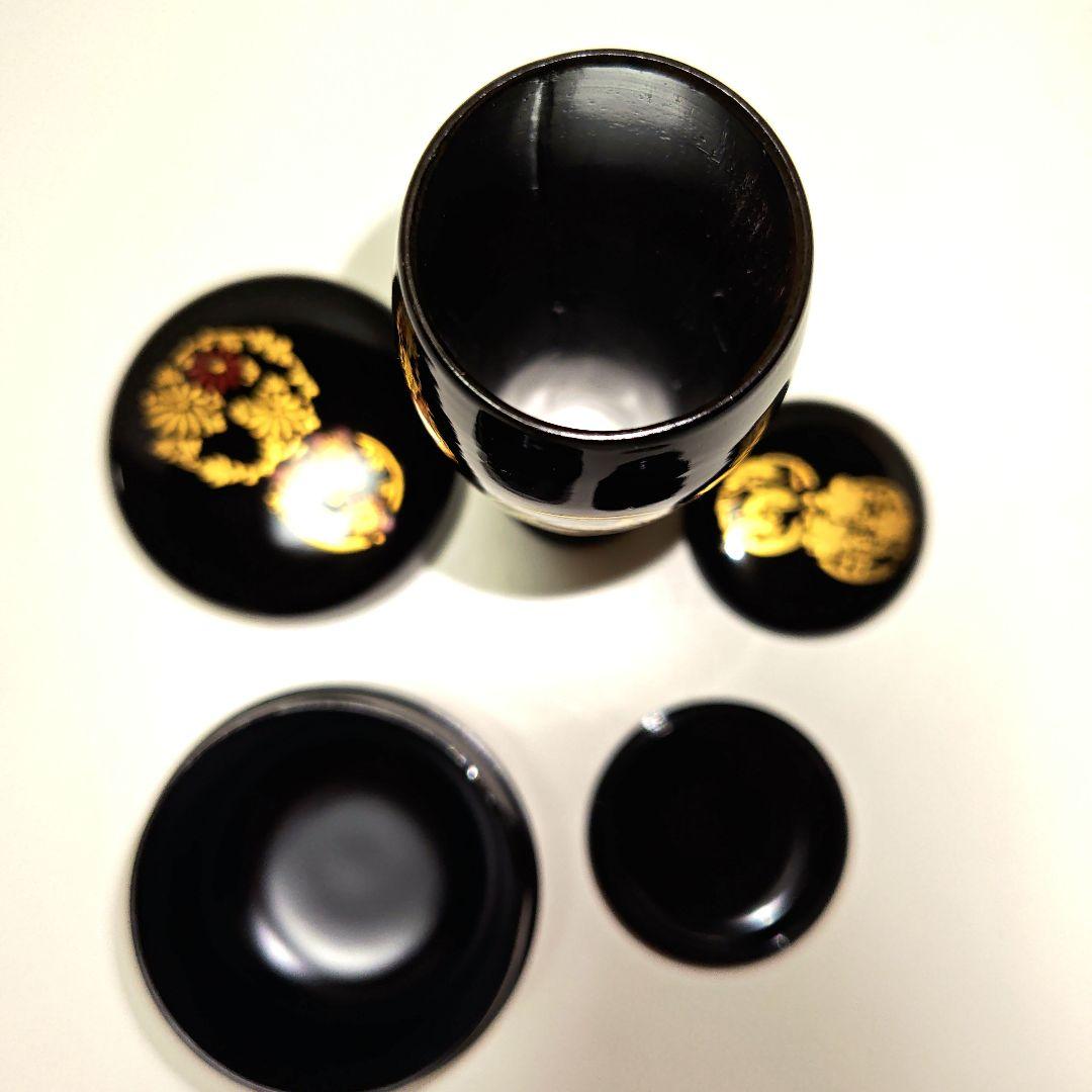 新春セール!　茶道具　真塗花丸紋蒔絵茶箱