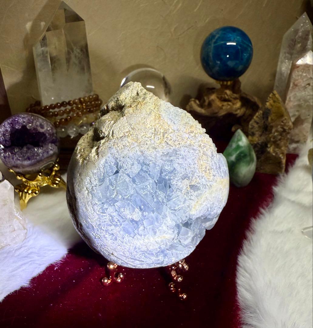 セレスタイト台座セット Select by Amulet〜天然石〜