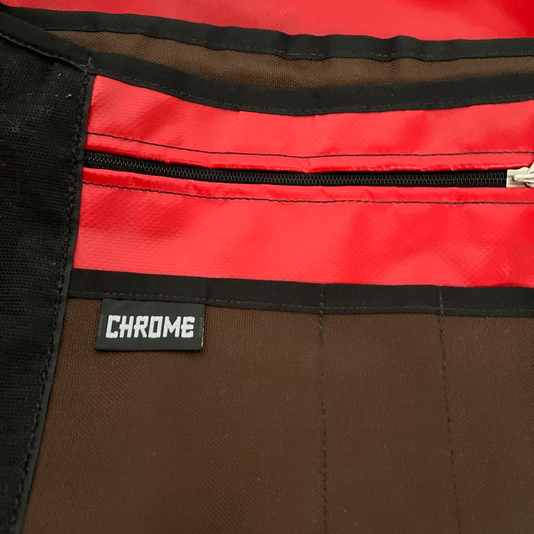 CHROME メッセンジャーバッグ ブラウン/レッド