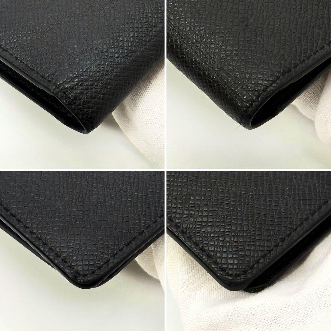 ✨美品 IC内蔵✨ルイヴィトン タイガ シルバーロゴ金具 ブラザ 長財布 黒牛革