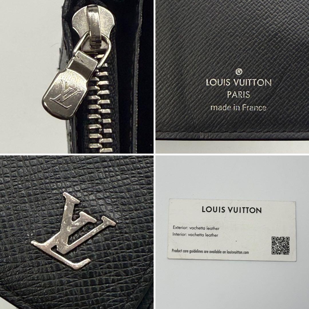 ✨美品 IC内蔵✨ルイヴィトン タイガ シルバーロゴ金具 ブラザ 長財布 黒牛革