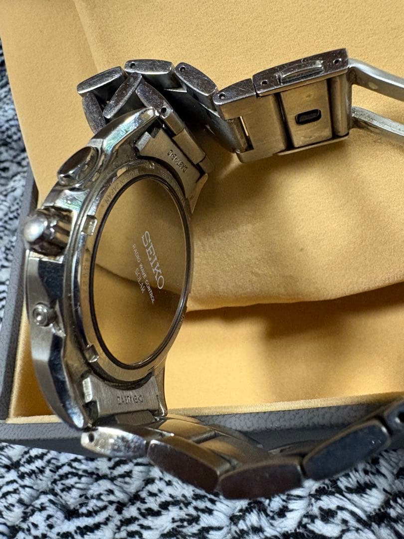 SEIKOセイコー BRIGHTZ ブライツ 電波ソーラーチタン 人気のブラック