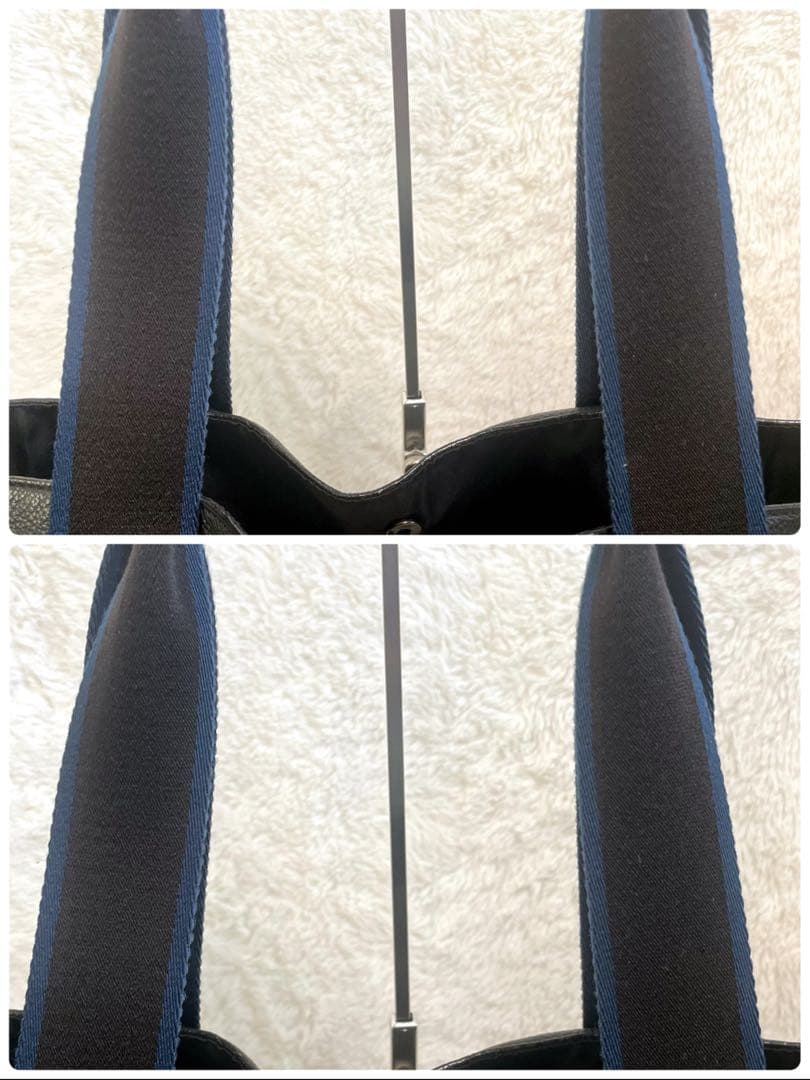 FURLAリバーシブル メンズトートバッグ ユリッセレザー 大容量 美品 黒