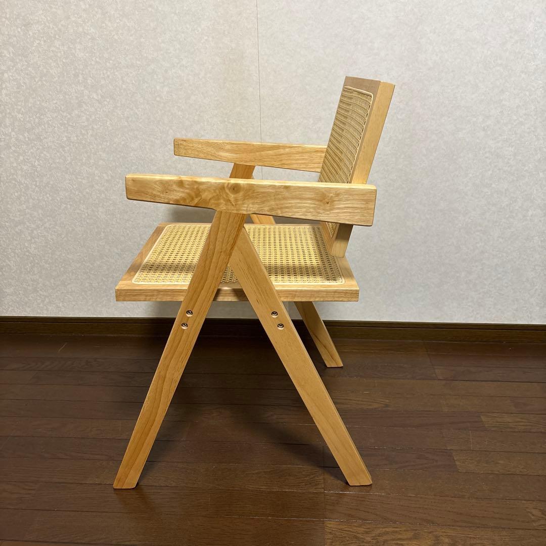 【美品】ピエールジャンヌレ ダイニングチェア アームチェア リプロダクト品 ②