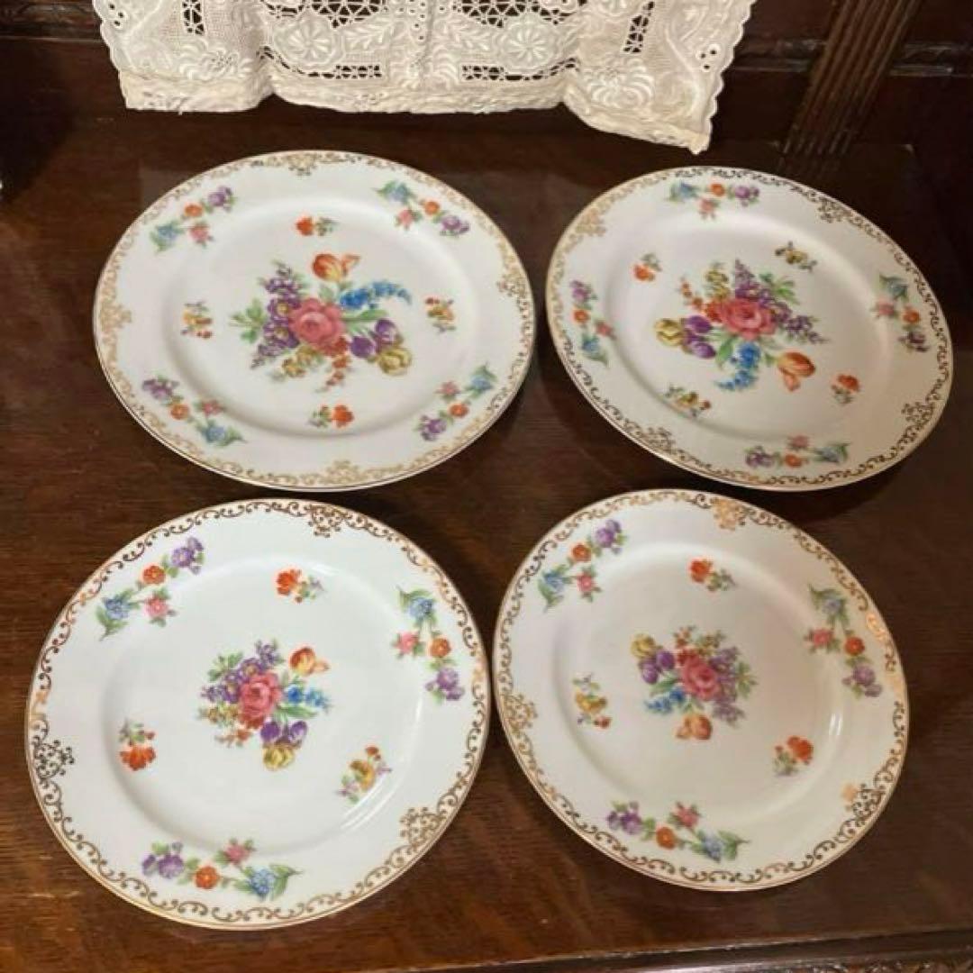 オールドノリタケ　ドレスドール② プレートセット