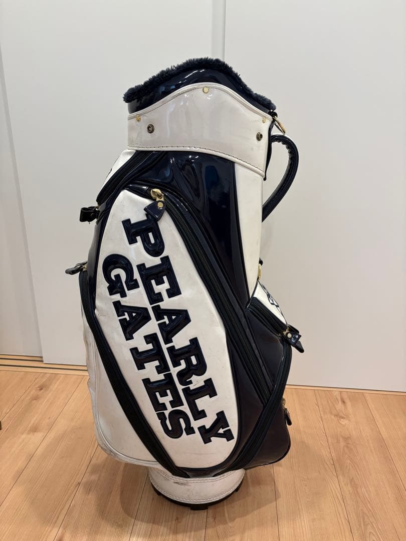 【値下げしました】 パーリーゲイツ　キャディバッグ ホワイト/ネイビー