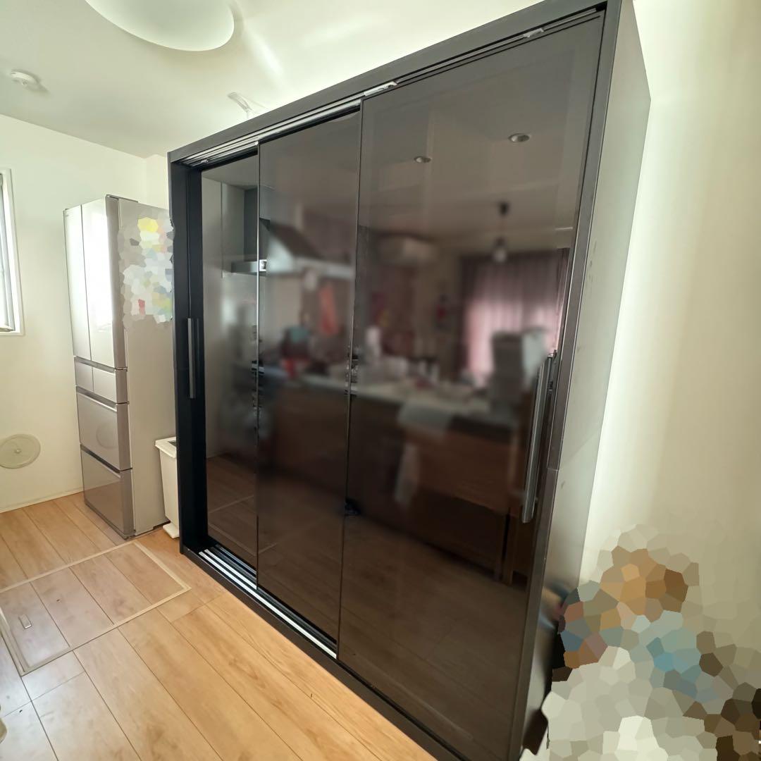 【IDC大塚家具】キッチンボード「ネロ」 ブラック 幅180cm