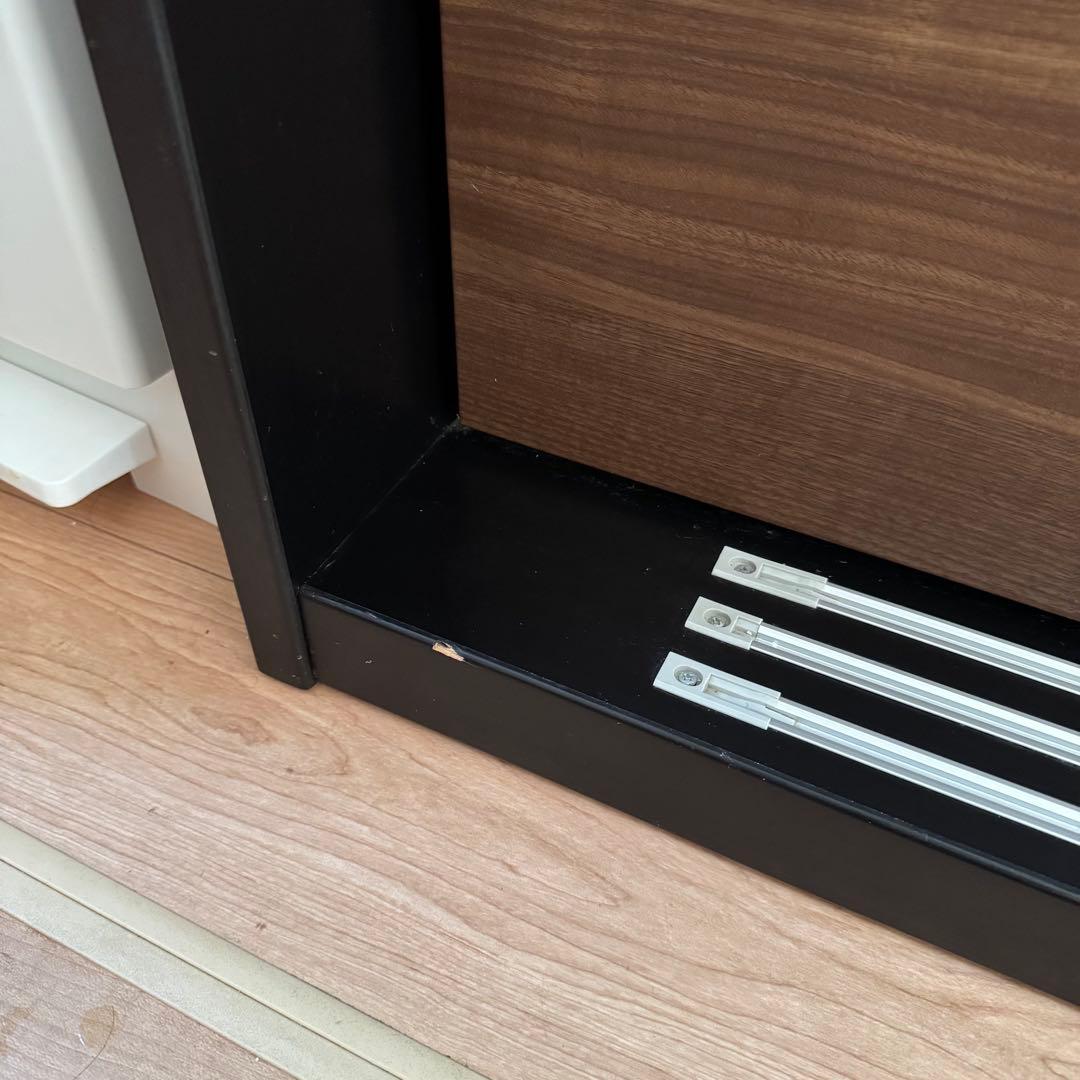 【IDC大塚家具】キッチンボード「ネロ」 ブラック 幅180cm