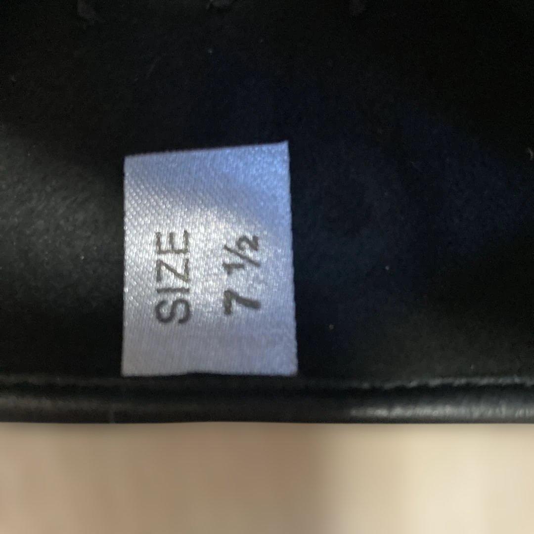 DENTS ブラック レザーグローブ　黒　7.5