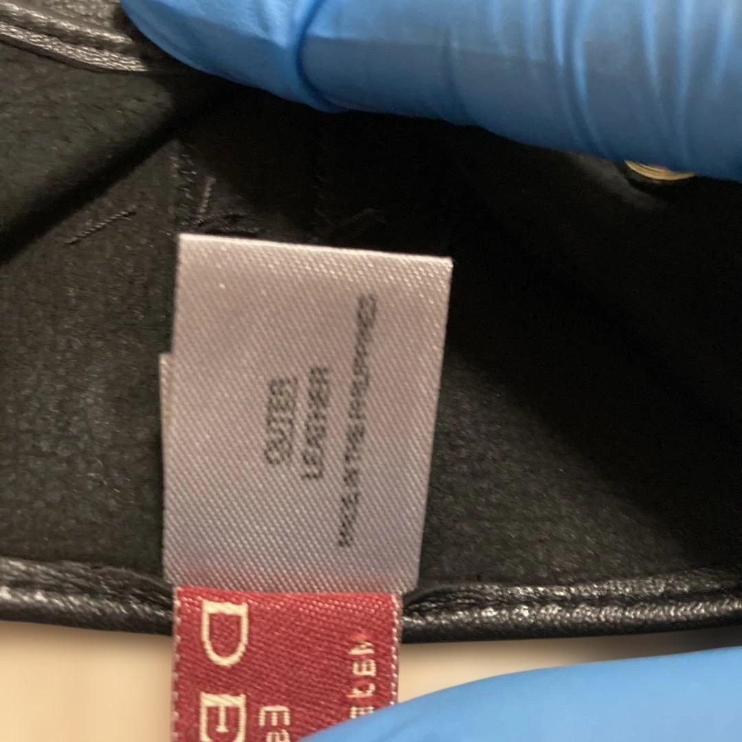 DENTS ブラック レザーグローブ　黒　7.5