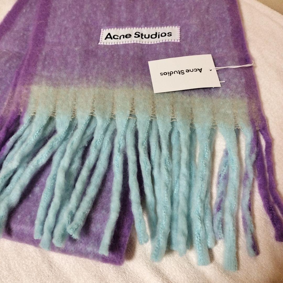 紫　ACNE STUDIOS　マフラー　スカーフ