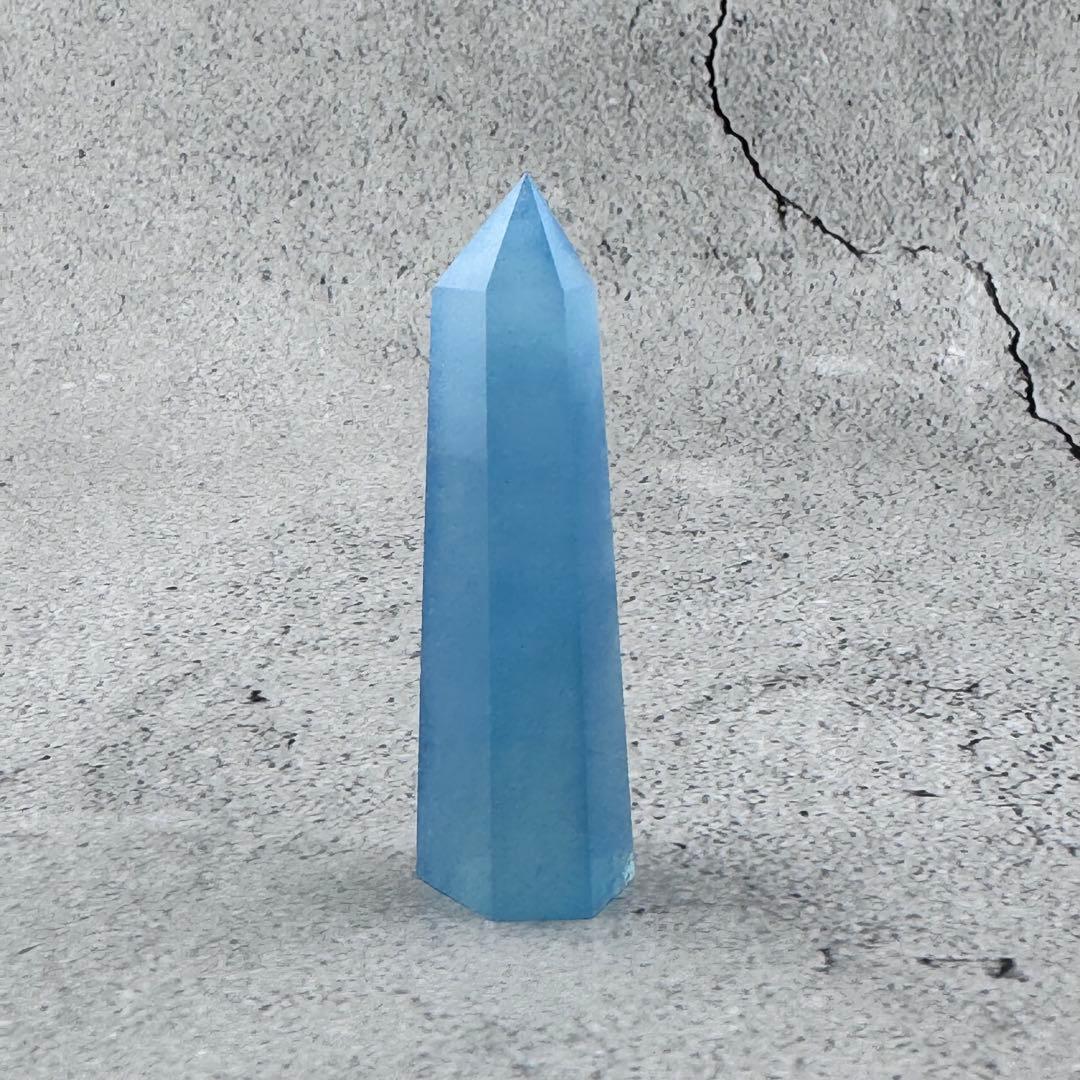 G-55アクアマリン六角ポイント　水色原石　天然石　パワーストーン