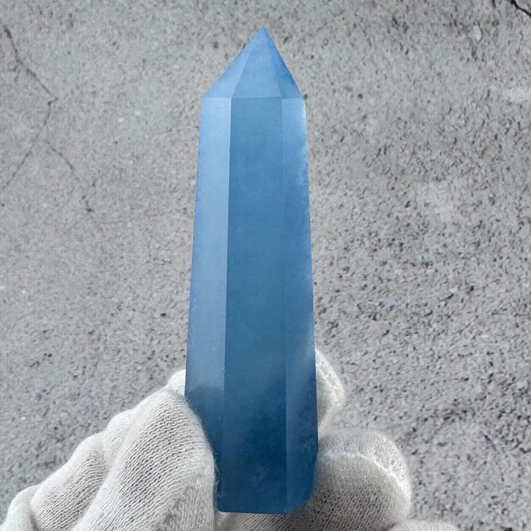 G-55アクアマリン六角ポイント　水色原石　天然石　パワーストーン