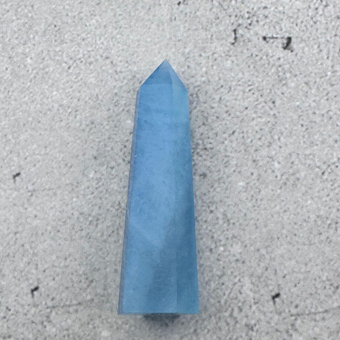 G-55アクアマリン六角ポイント　水色原石　天然石　パワーストーン
