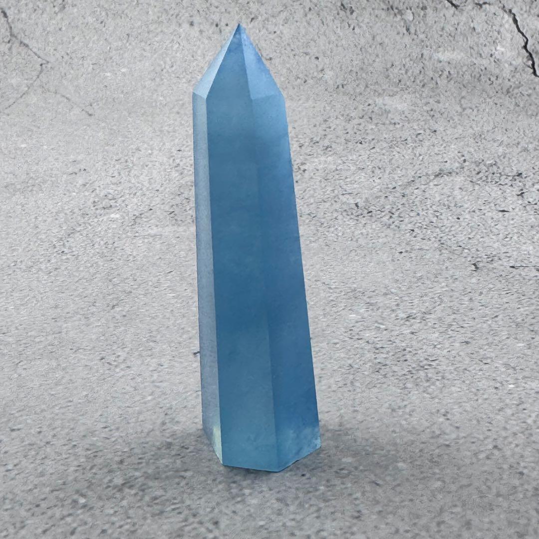 G-55アクアマリン六角ポイント　水色原石　天然石　パワーストーン