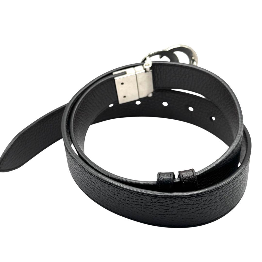 ★S級極美品★GUCCI ベルト インターロッキング シルバー ダブルG
