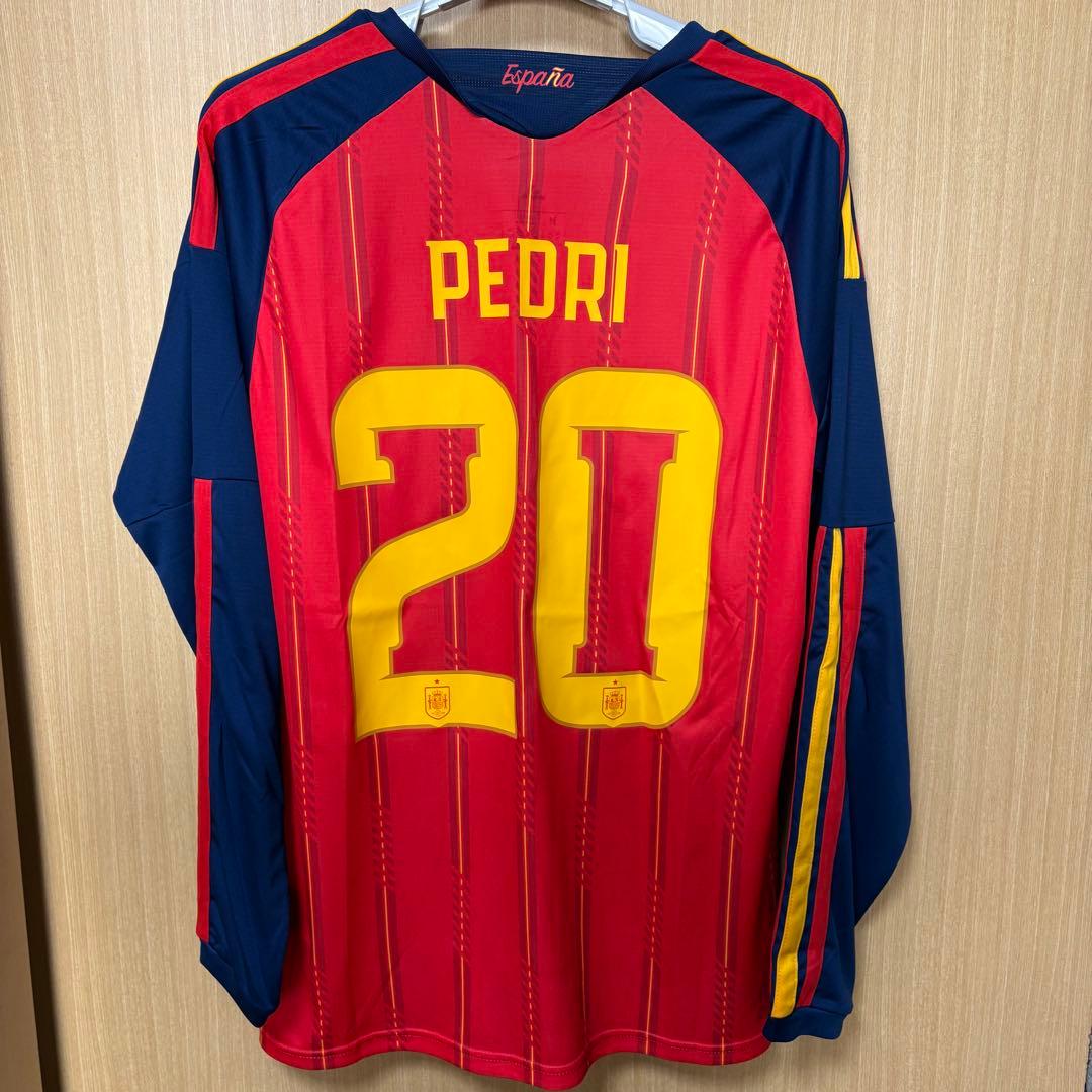 スペイン代表 2026 ホーム 長袖 ユニフォー　No.20 ペドリ