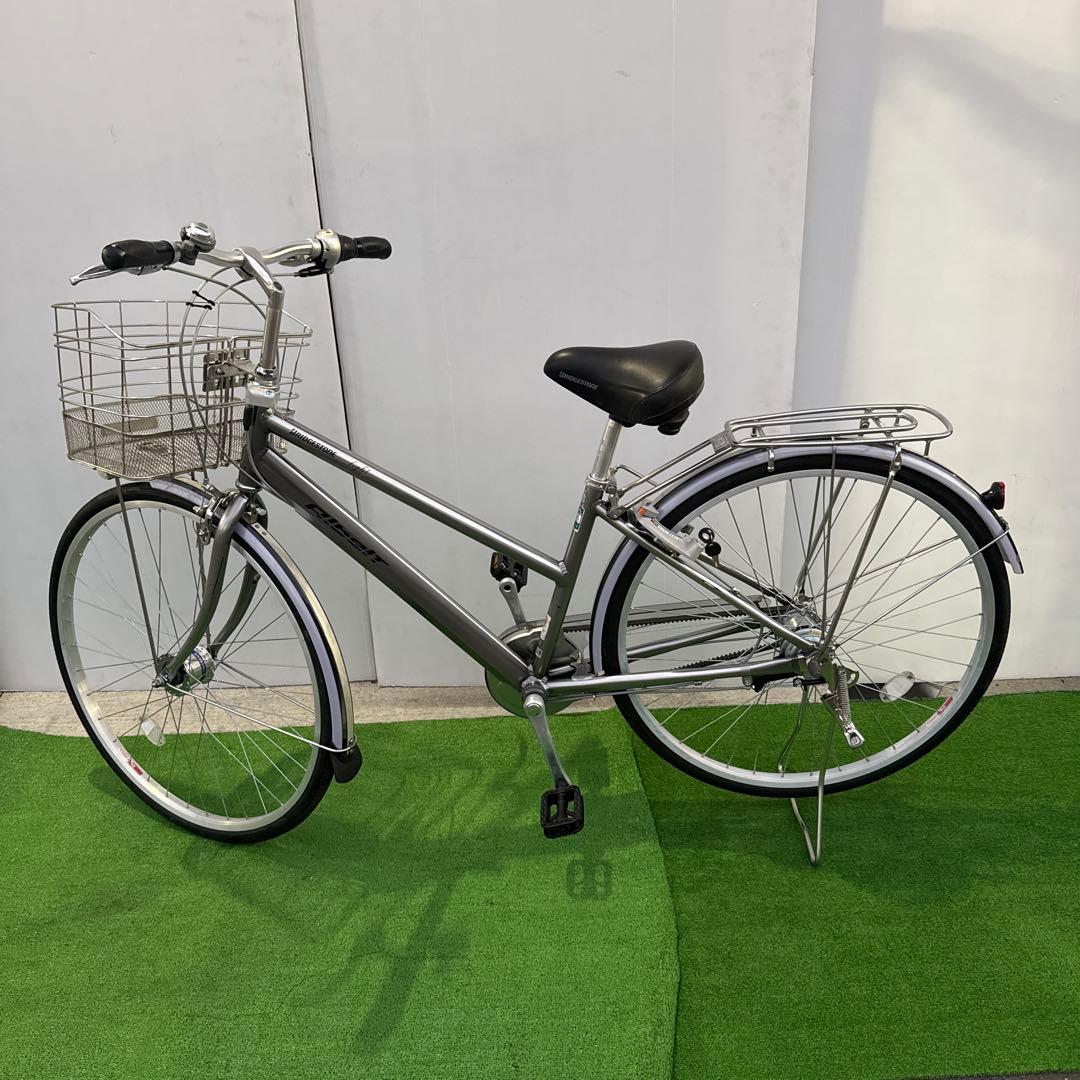 ブリヂストン アルベルト自転車27インチ 内5速 シルバー美品【引き取り限定】
