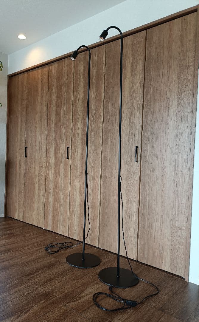 【中古 美品】BARREL フレキシブルアームライトスタンド(黒) 2個セット