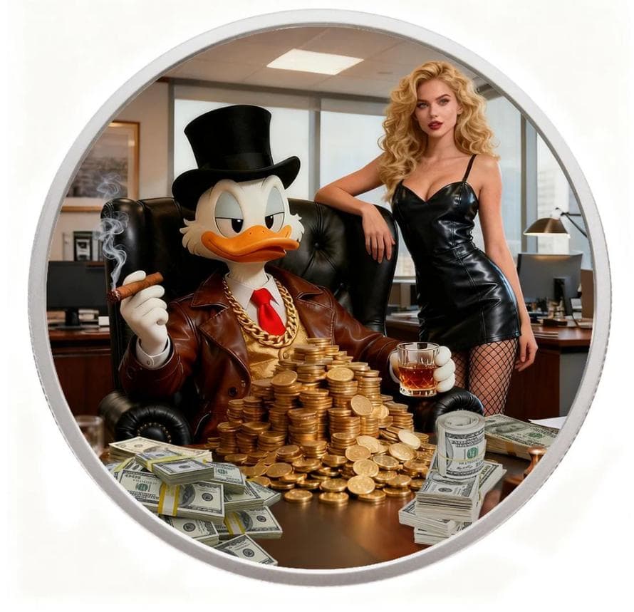 スクルージ・マクダック 3g 純銀ラウンド（専用ブリスター入り）