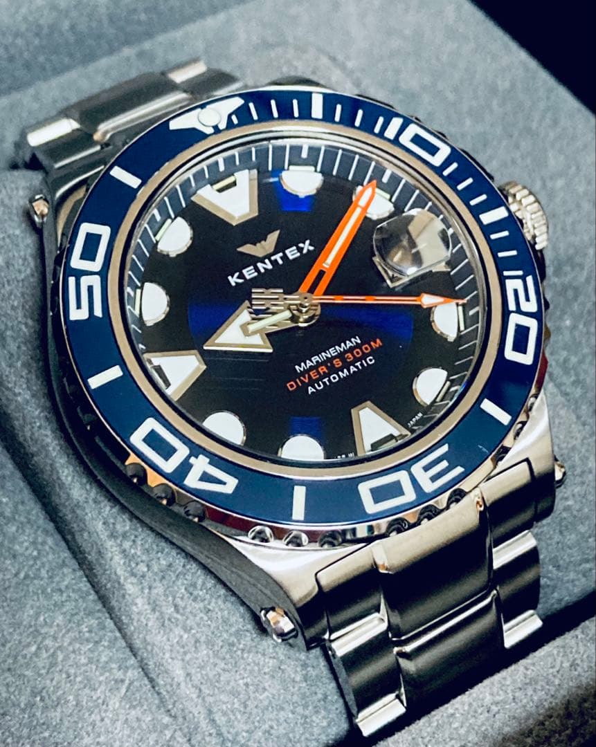 美品！KENTEX マリンマンシーアングラー S706X-02 日本製 自動巻き