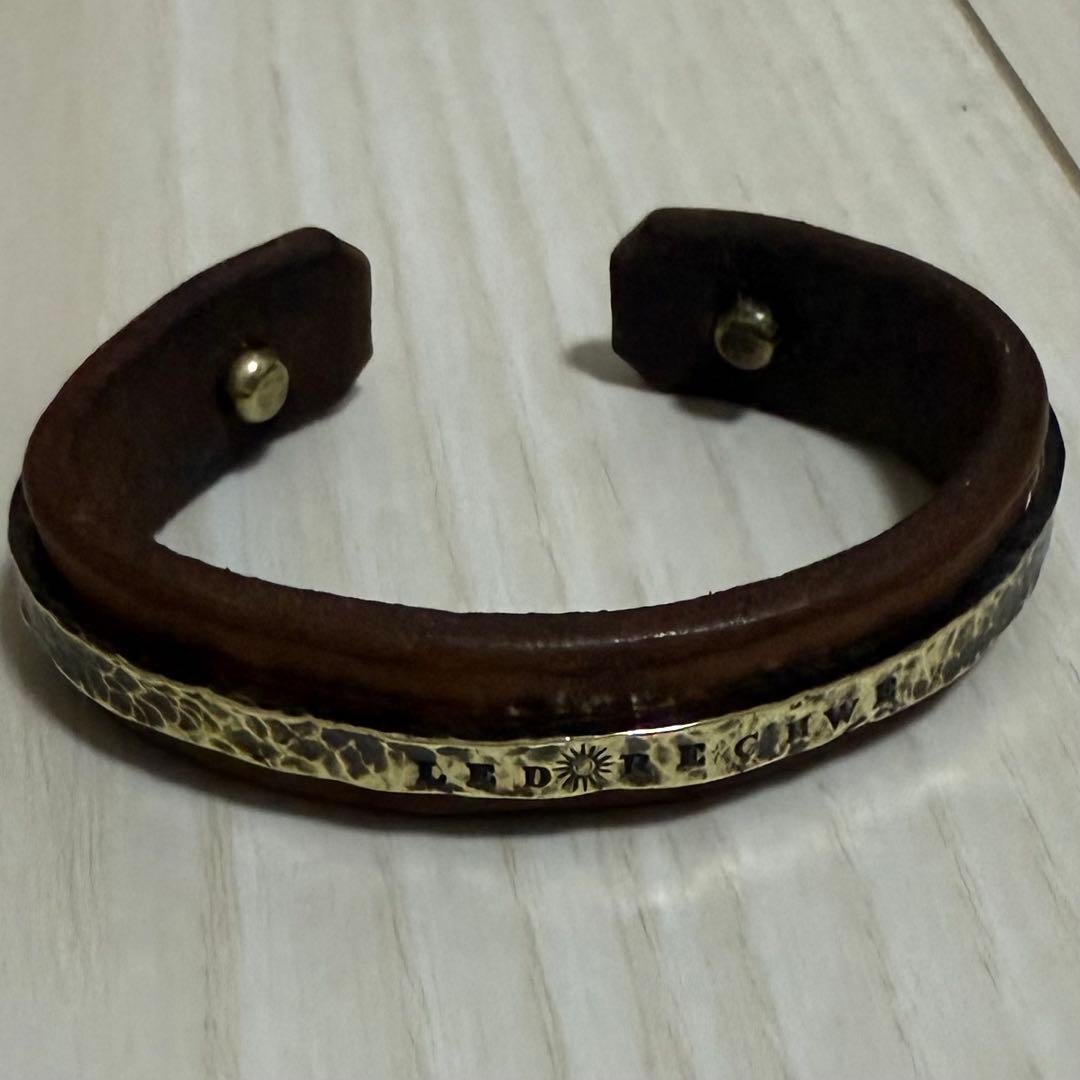 LED RECHWE レザーとのコンビバングル