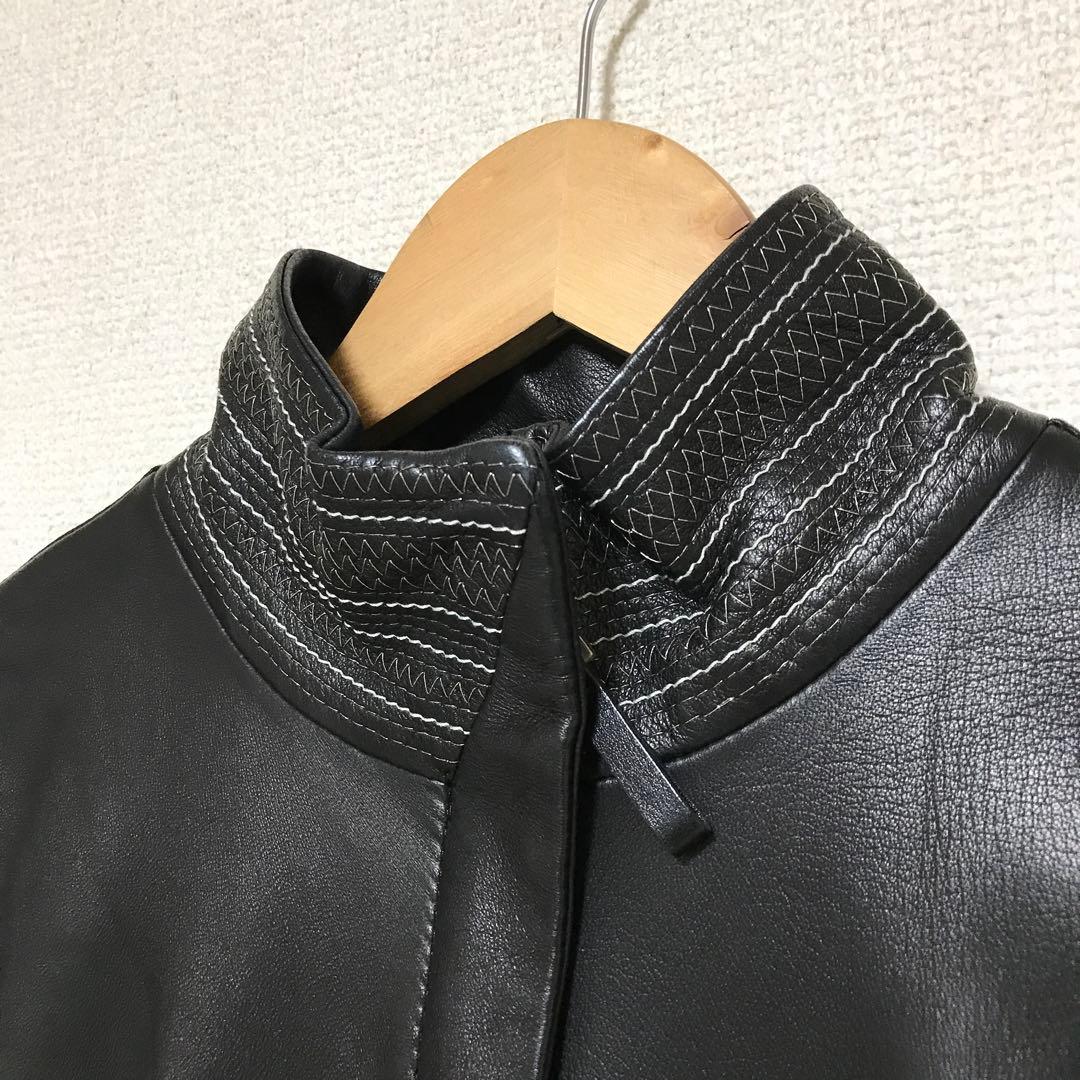 かおり　レザージャケット　ぺプラムジャケット