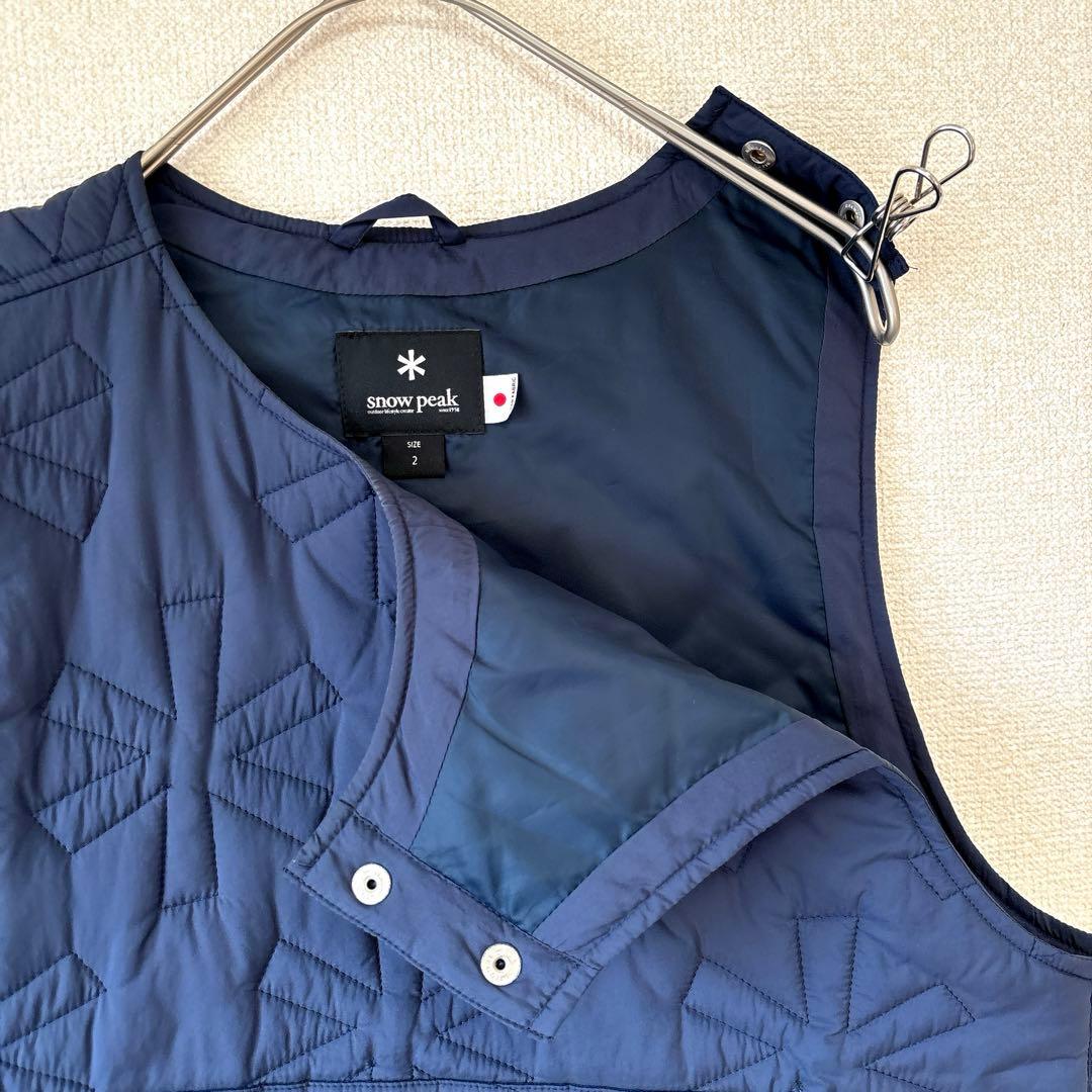 キルティング✨スノーピーク ナイロン ベスト アスタリスク ネイビー 2 M〜L