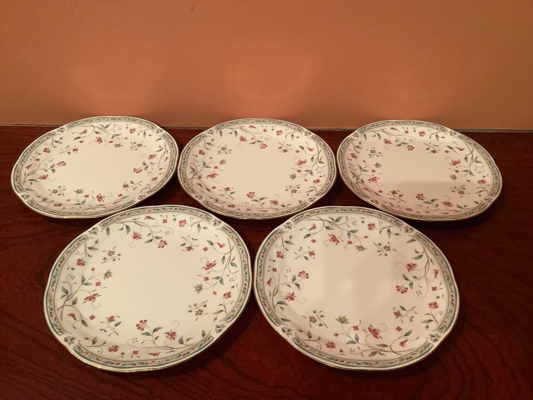 ノリタケ　ボーンチャイナ　花更紗　プレート　24cm 5枚セット