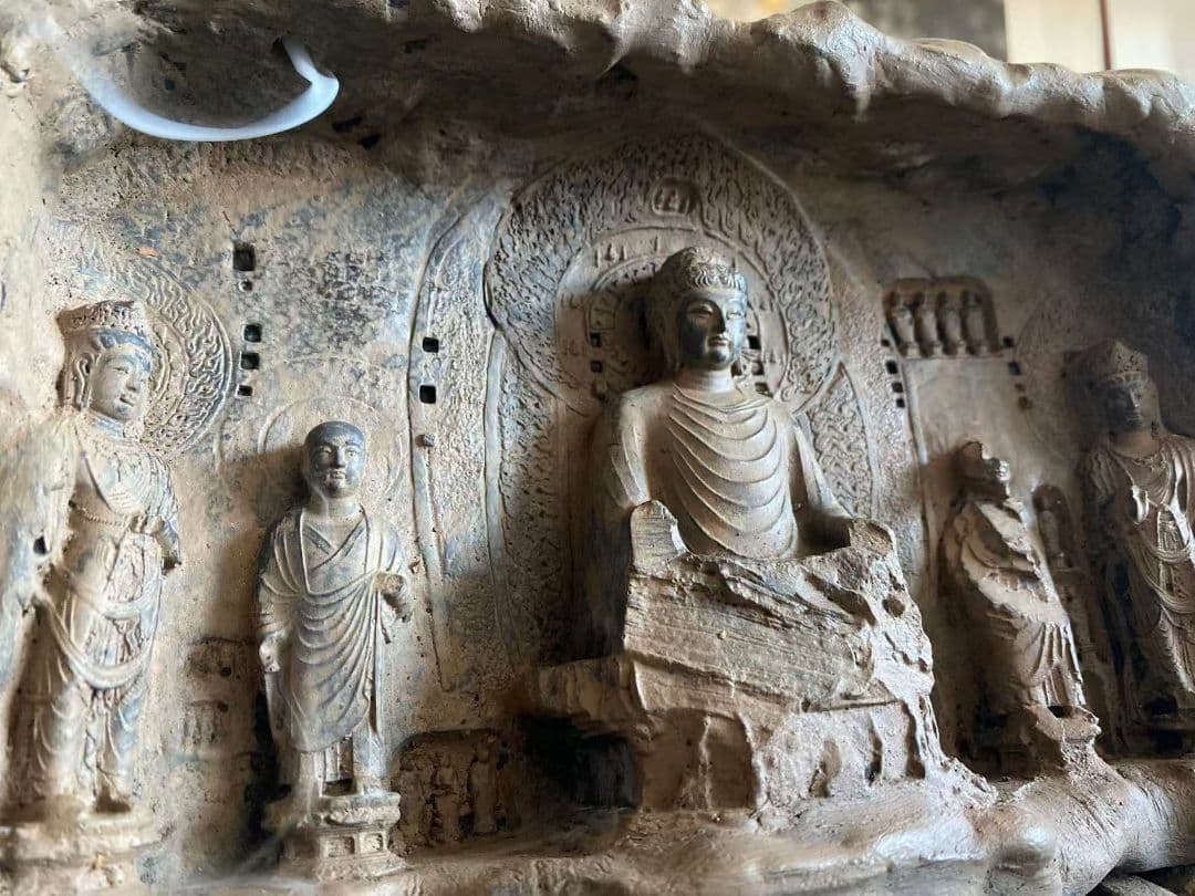 仏教美術 龍門石窟青灯古仏 仏像 禅意 鎮宅 倒流香 装飾品 工芸品 置物