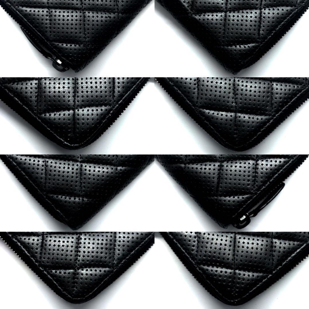 【極美品✨】シャネル 長財布 マトラッセ パンチング ラウンドジップ