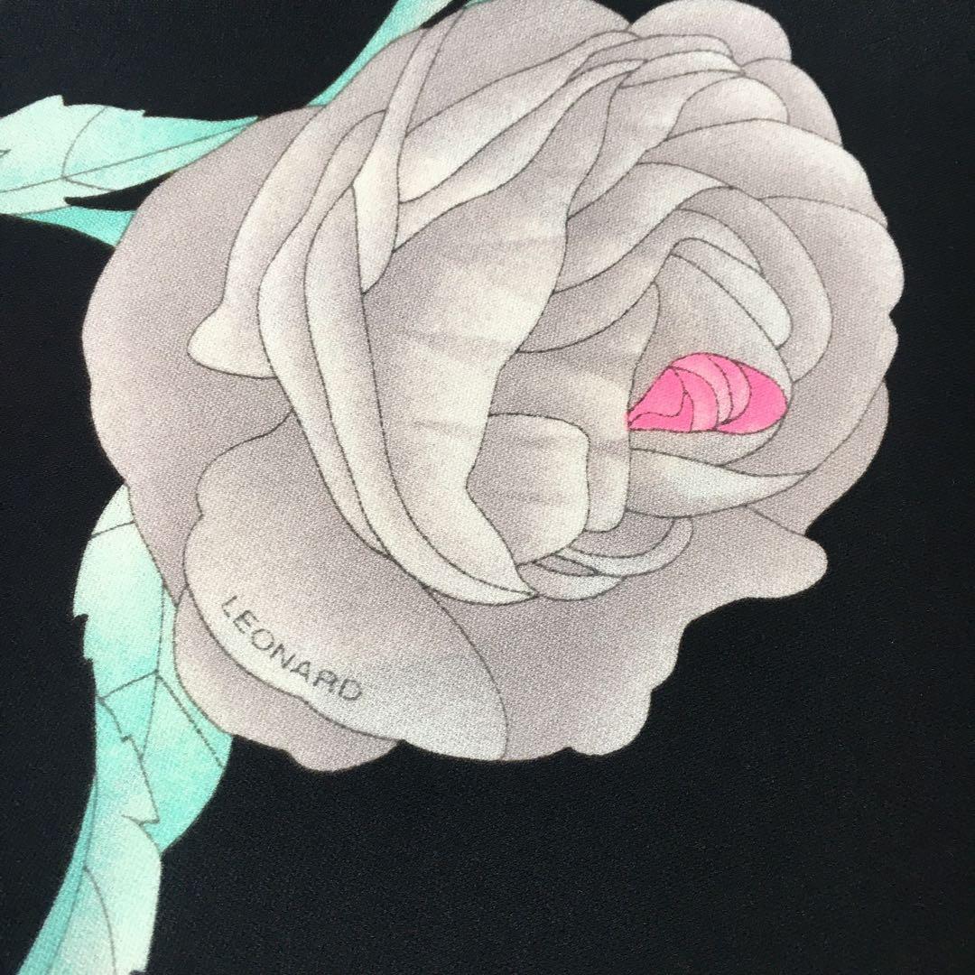 美品　LEONARD レオナール カンカン　ストレッチ　ワンピース