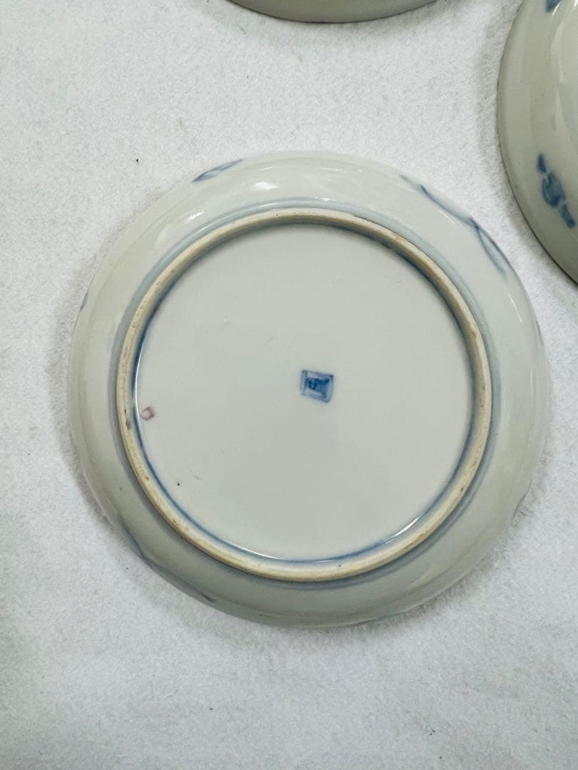 江戸時代？古伊万里　色絵小皿　5枚　1枚カケあり