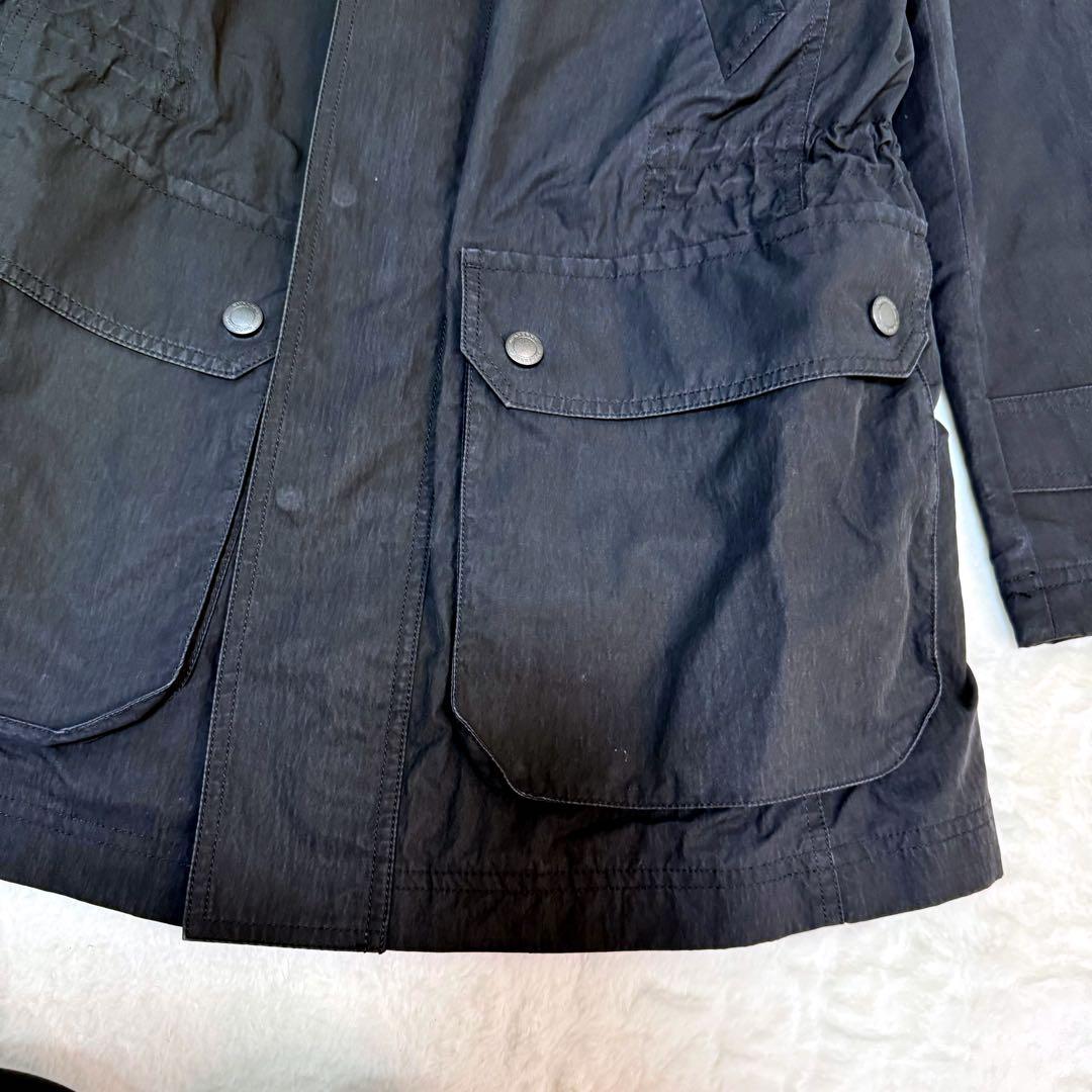 美品✨バーバリー　ステンカラーコート　ノバチェック　ブラック　XLサイズ