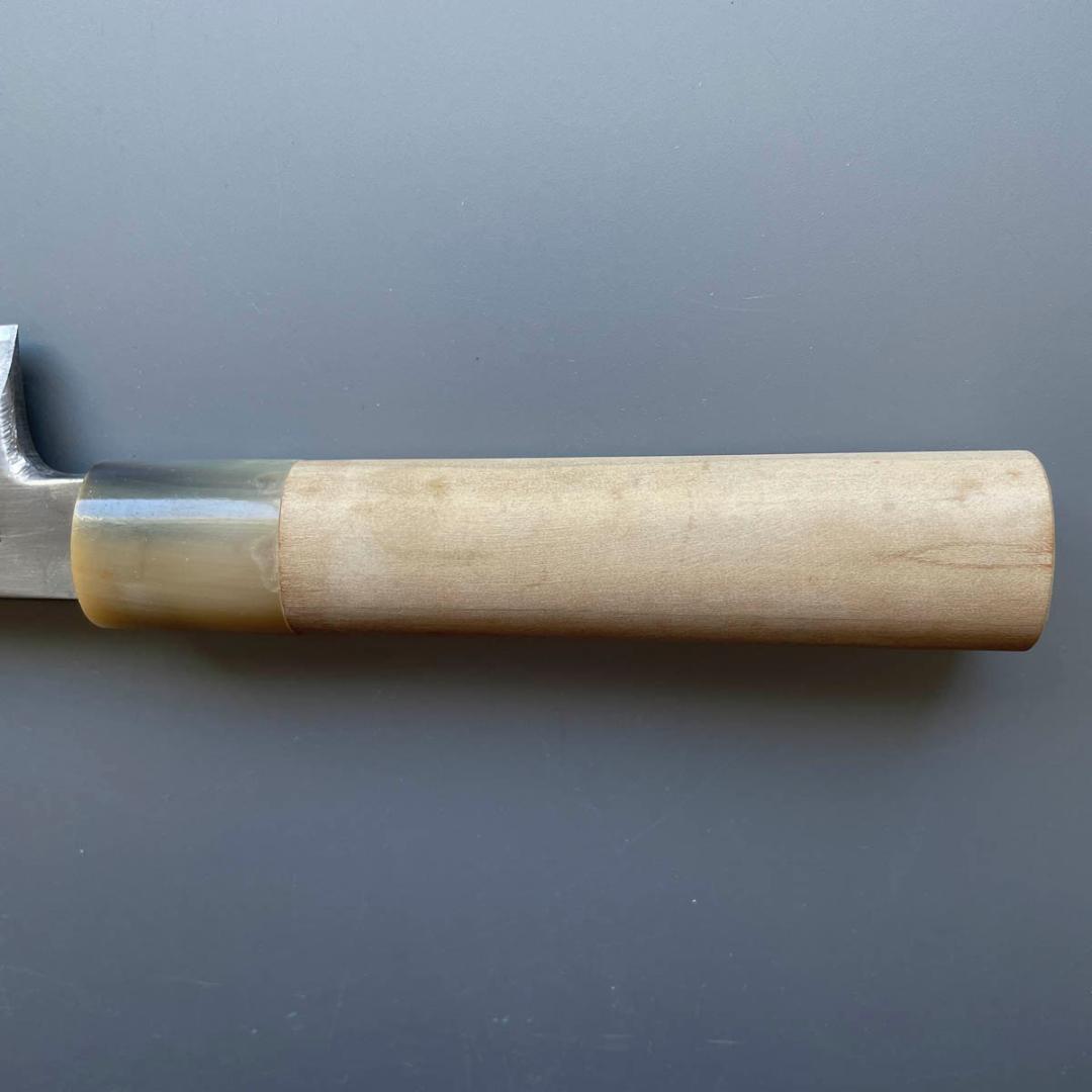 京都 有次 上製 相出刃包丁 6.5寸（19cm）白水牛柄（新品）