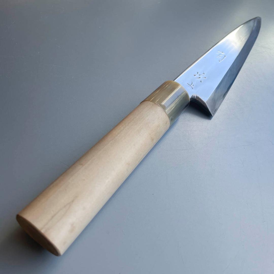 京都 有次 上製 相出刃包丁 6.5寸（19cm）白水牛柄（新品）