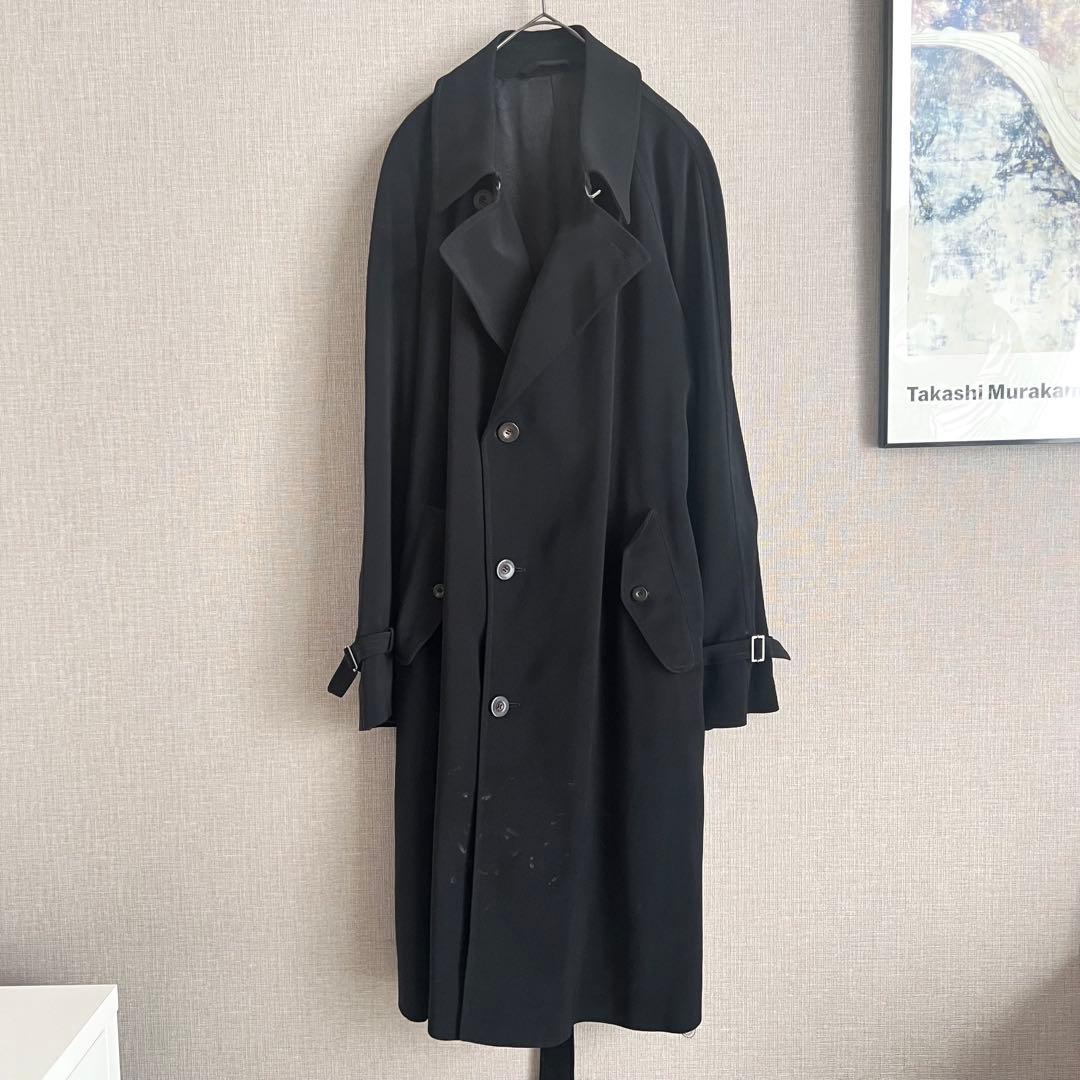 ARMANI アルマーニ シングルトレンチコート ロングコート ブラック 46