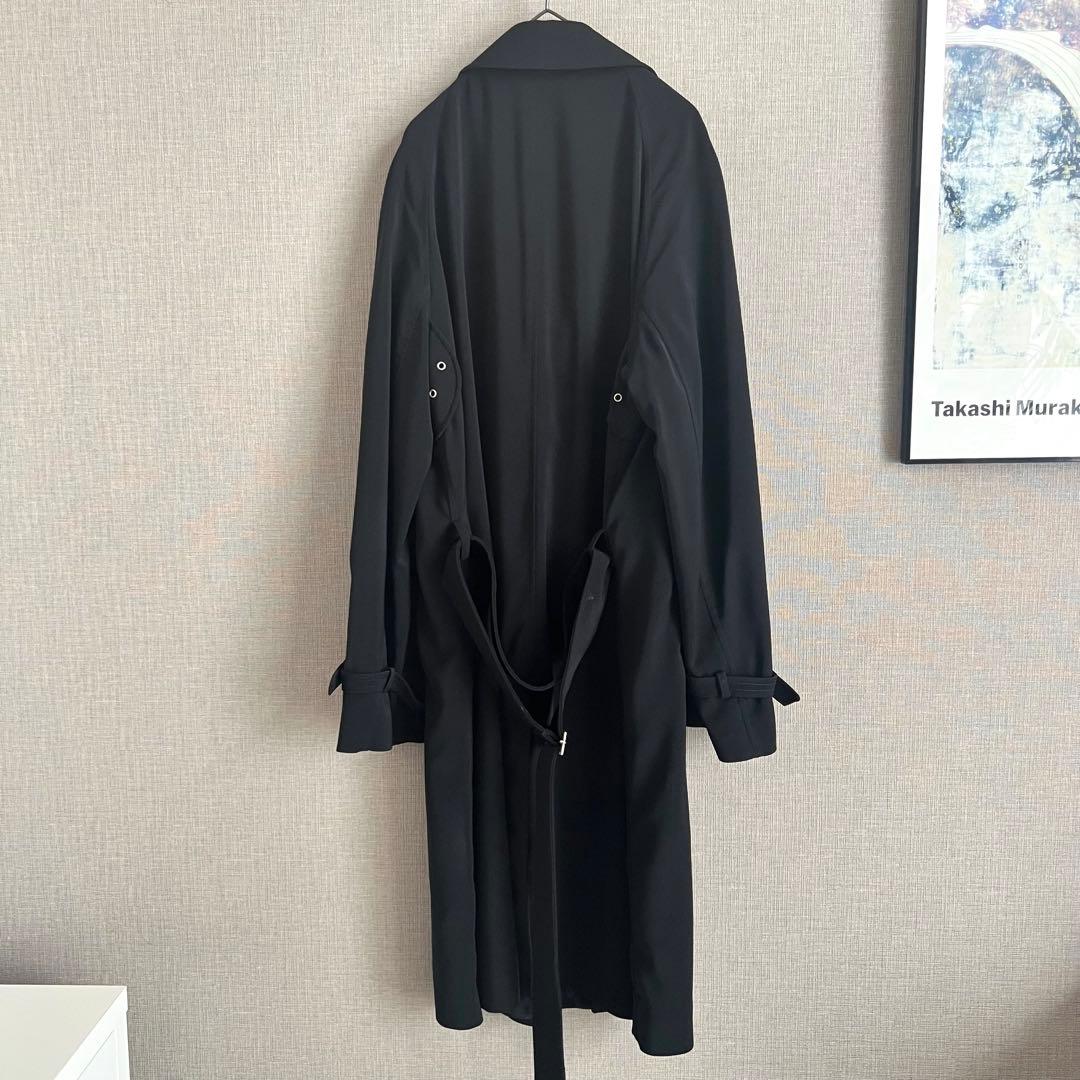 ARMANI アルマーニ シングルトレンチコート ロングコート ブラック 46